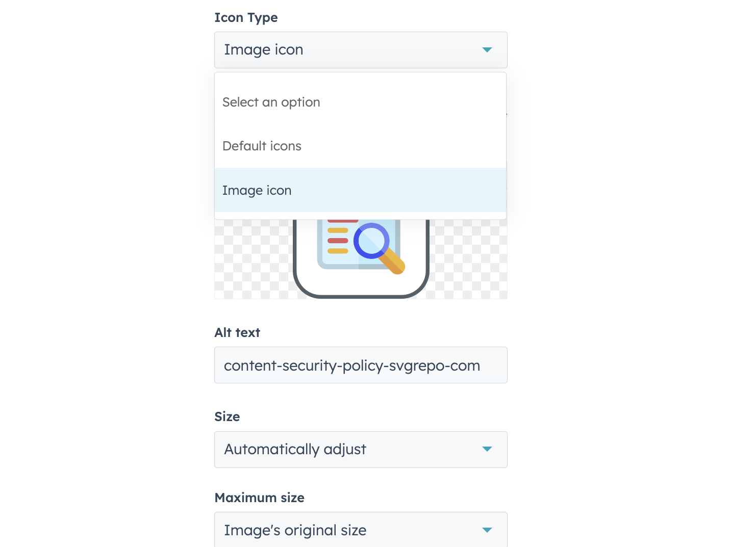 Icon and Text Pairing