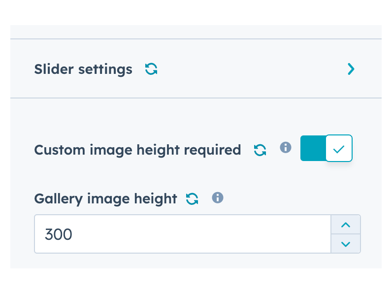 Customizable Settings