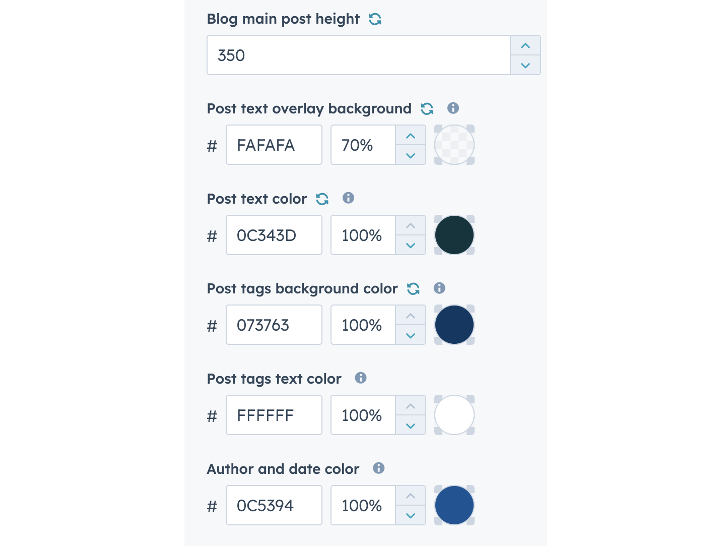 Tailored Styling Controls